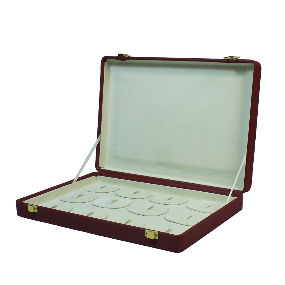 Maroon Leather Stock Boxes