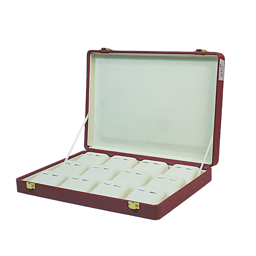 Maroon Leather Stock Boxes