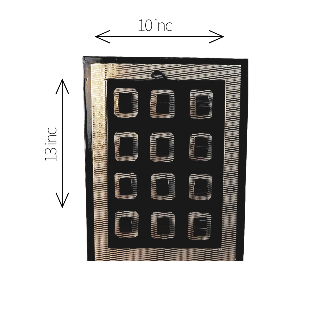 Black pattern Golden Edge Elite Display Tray