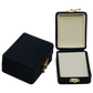 Black Leather Stitched Top Jewelry Boxes