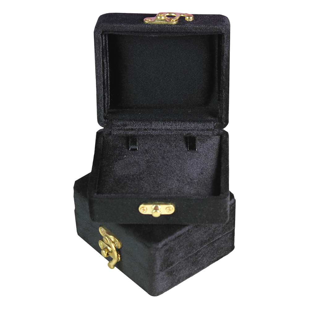 Gold Box Black Velvet Jewelry Boxes