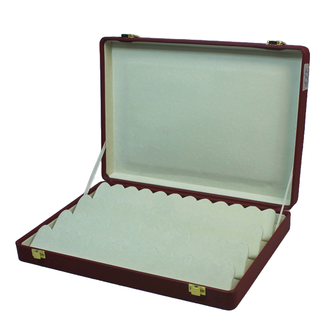 Maroon Leather Stock Boxes