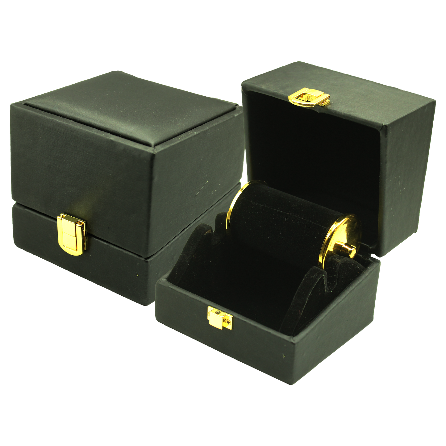 Black Leather (Black Interior) Jewelry Boxes