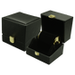 Black Leather Stitched Top Jewelry Boxes
