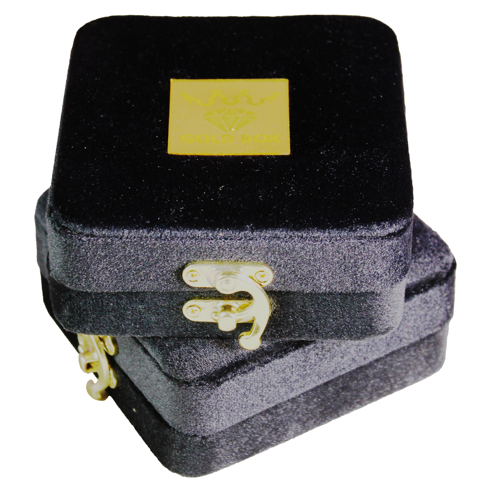 Gold Box Black Velvet Two Bangles Box