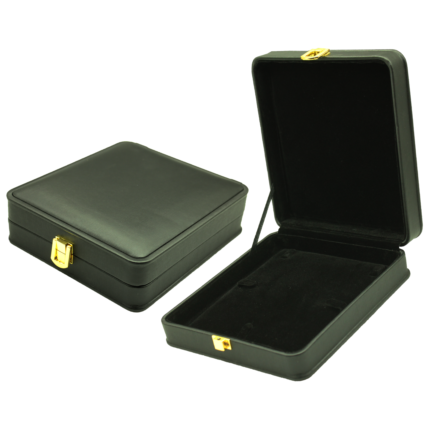 Black Leather (Black Interior) Jewelry Boxes