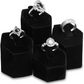 Pure Black Velvet Ring Display Stand