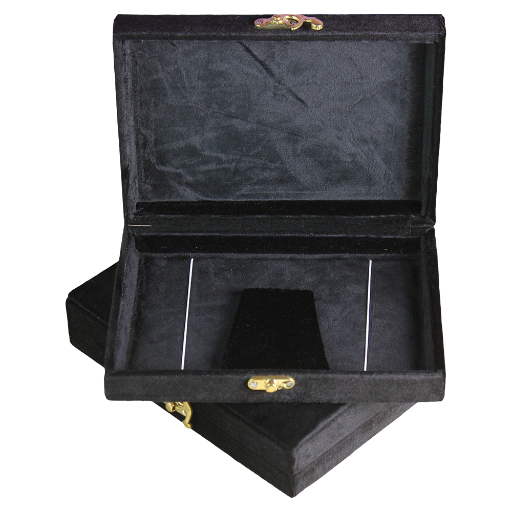 Gold Box Black Velvet Jewelry Boxes