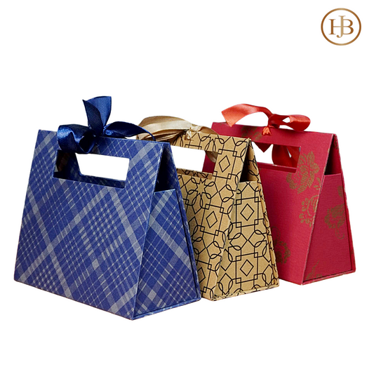 Ribbon Clutch Gift Box – Elegant Handbag-Style Packaging