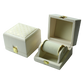Textured Cream Leatherette Jewelry Boxes