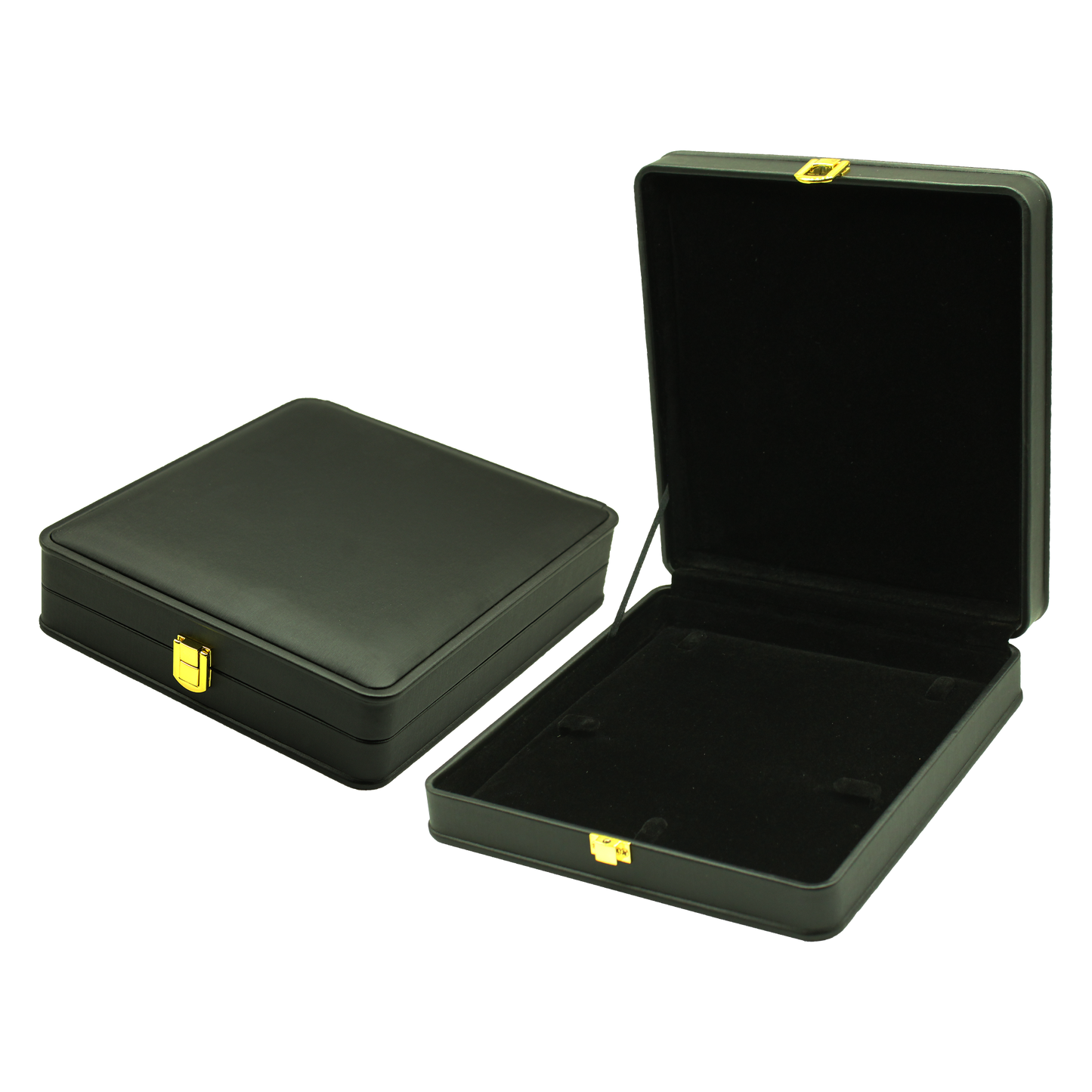 Black Leather (Black Interior) Jewelry Boxes