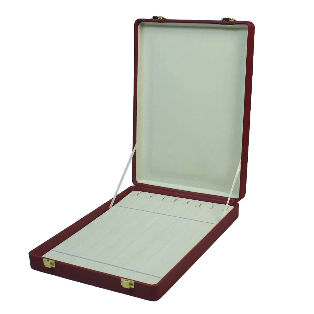 Maroon Leather Stock Boxes