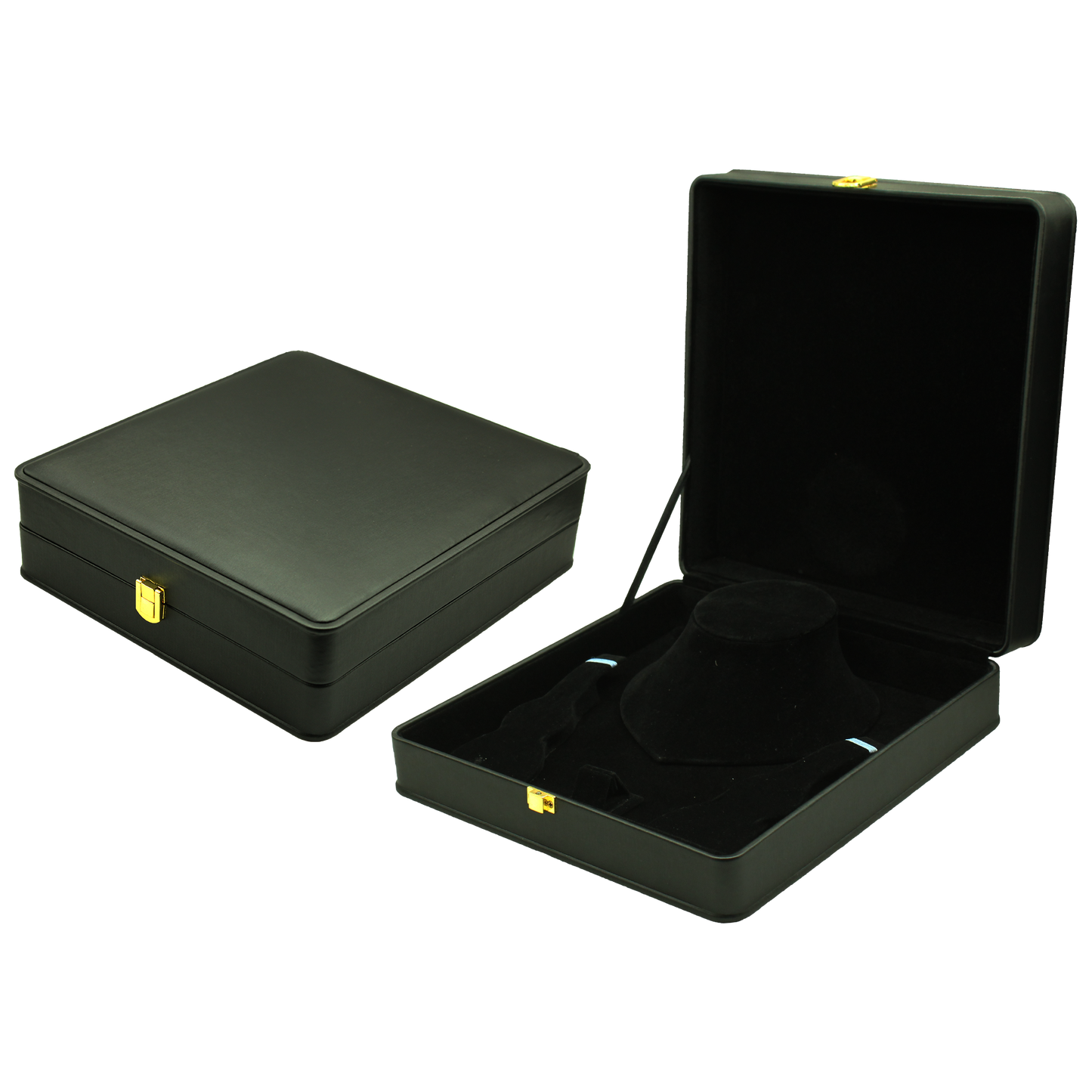 Black Leather (Black Interior) Jewelry Boxes