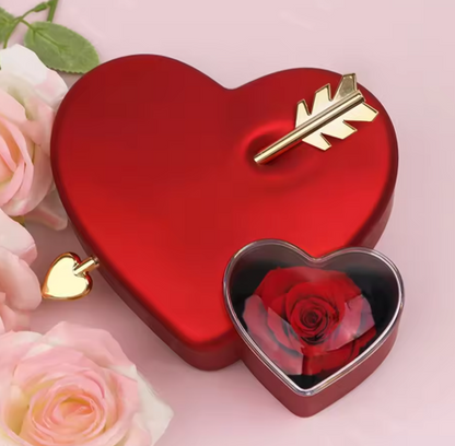 Valentine Heart-piercing Rose Jewelry Box
