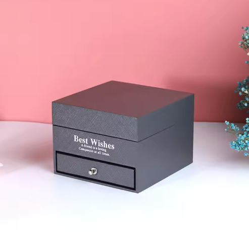 Artificial Rose Jewelry & Gift Box with Double Layers Drawer Box
