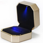 Imported LED Jewelry Ring Box Velvet Rubber
