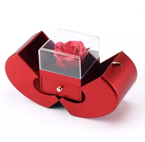 Apple Shape Eternal Rose Jewelry Box & Gift