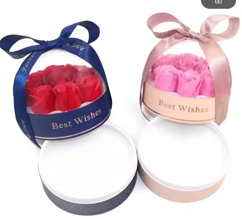 Creative Valentine Gift Box with Soap Flower Craftwork