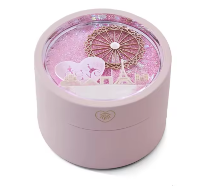 LED Induction Light Quicksand Ferris Wheel Jewelry Box