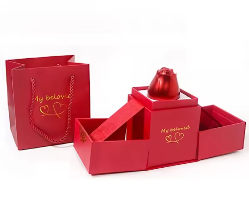 New in Rose Jewelry Box Lifting Packaging Display Box