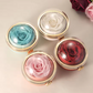 Rotating Round Jewelry Box Eternal Rose