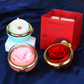 Rotating Round Jewelry Box Eternal Rose