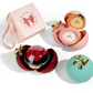 Elegant Rose Flower Rings Box Sphere Shape Jewelry Container