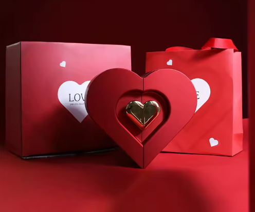 Double Door Heart Shaped Love Jewelry Box