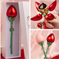 Rose Shape Jewelry Box Case for Rings Automatic Opening Jewelry Organizer Box