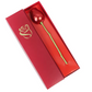 Red Rose Flower Ring Box Metal