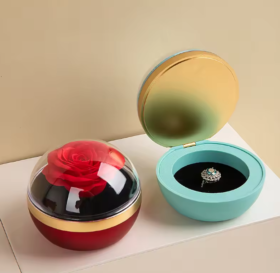 Romantic Rose Ring Box & Gift Jewelry Box