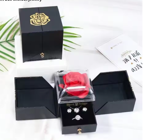 Beautiful Eternal Rose Gift Box Gift Box Drawer Style