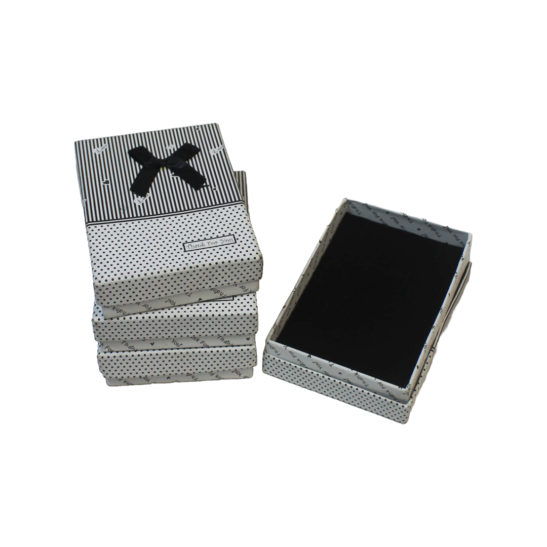 Black & White Texture Cardboard Jewelry Boxes