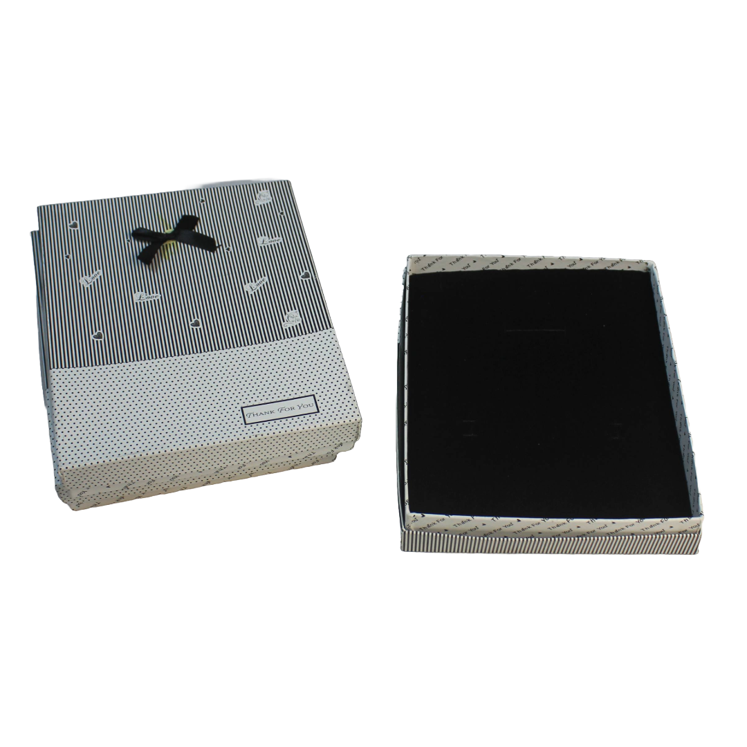 Black & White Texture Cardboard Jewelry Boxes