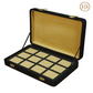 6 Slots Prestige Black Velvet Gold Boxes Jewelery Display