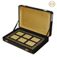 6 Slots Prestige Black Velvet Gold Boxes Jewelery Display