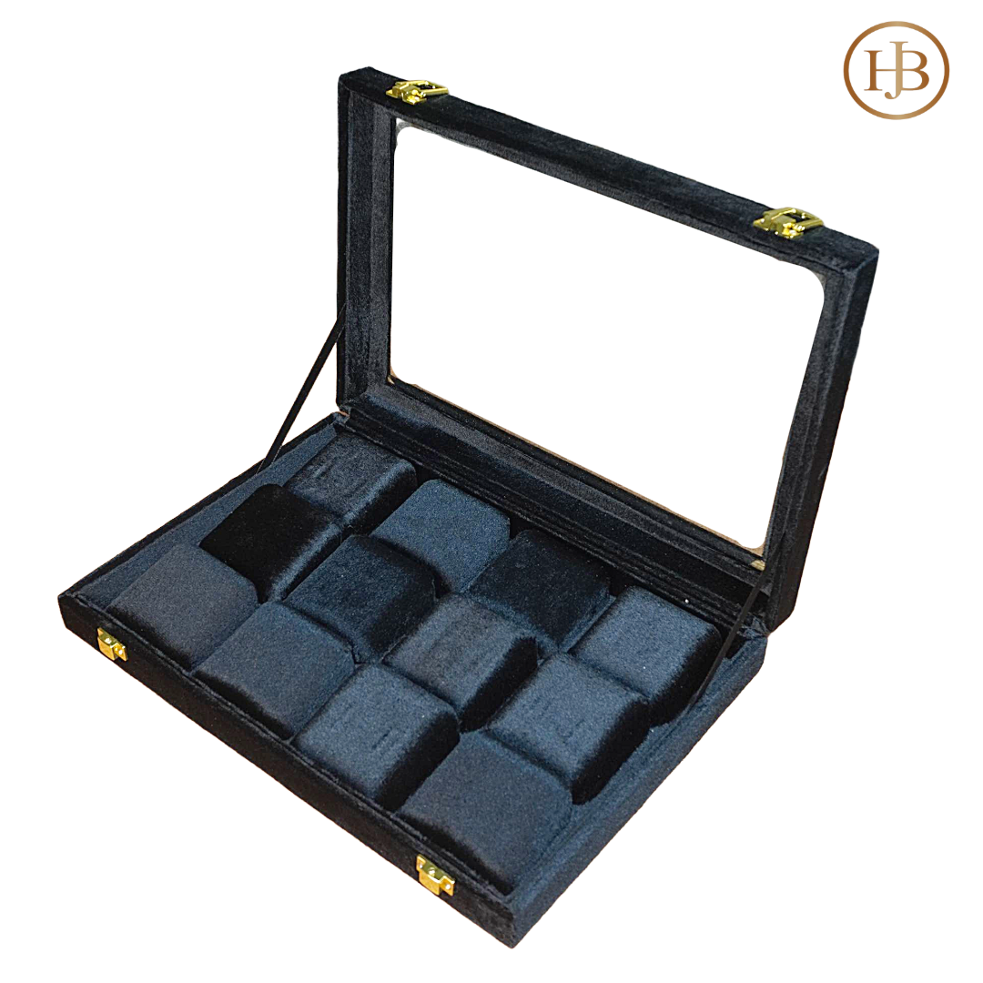 Prestige Red & Black Stock Box With Mirror