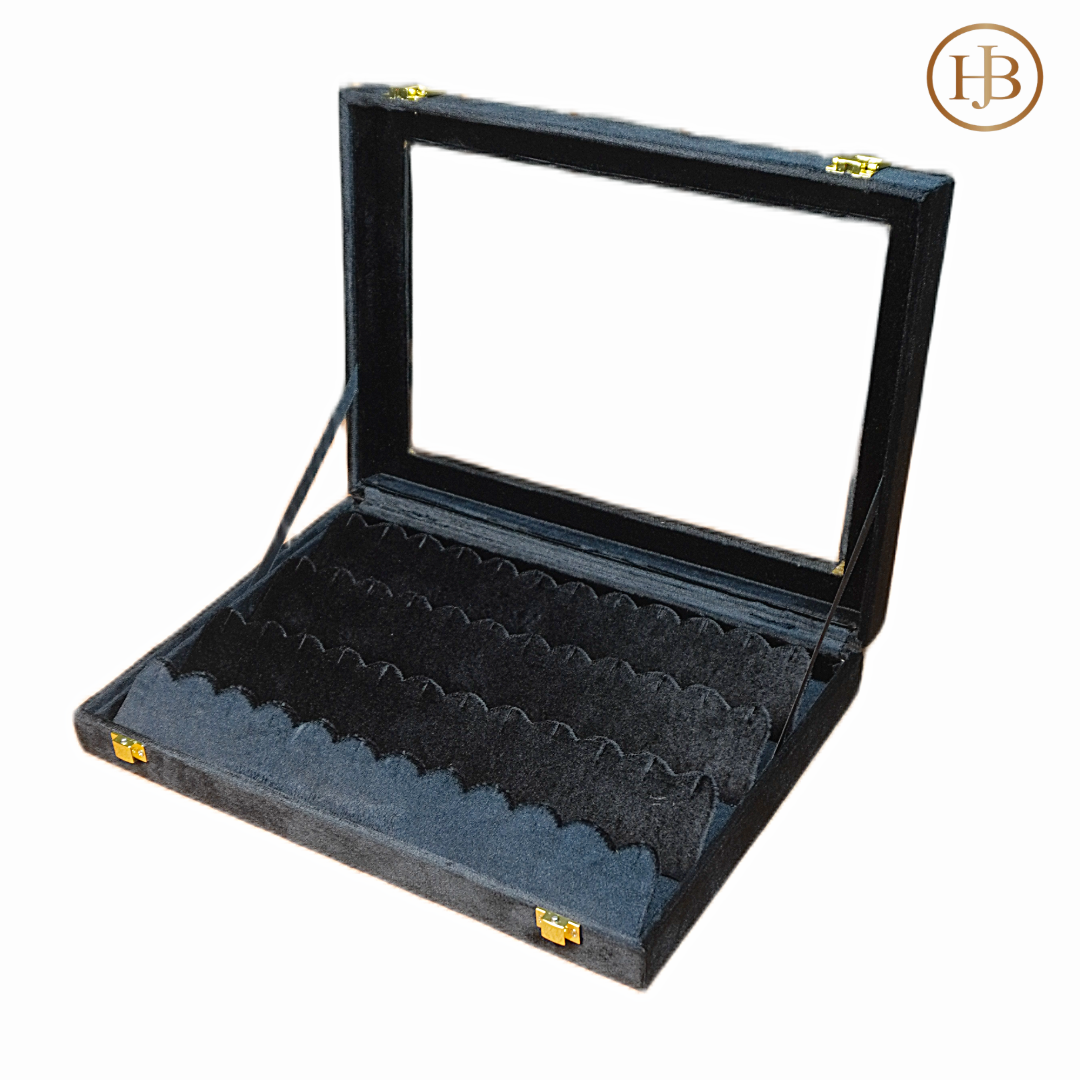 Prestige Red & Black Stock Box With Mirror