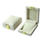 Textured Cream Leatherette Jewelry Boxes