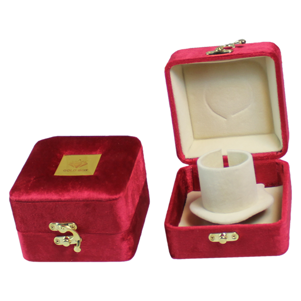 Gold Box Red Velvet Jewelry Boxes