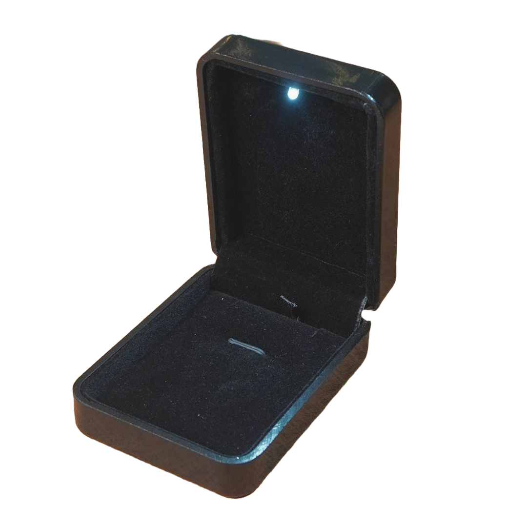 LED Small Pendant/Earrings Box with Glossy Lacquer Finish