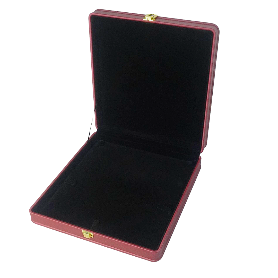 Maroon Leather U Lock Plain