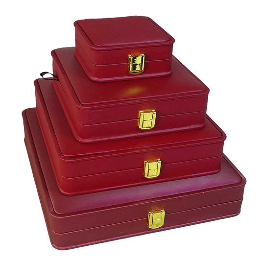Maroon Leather U Lock Plain