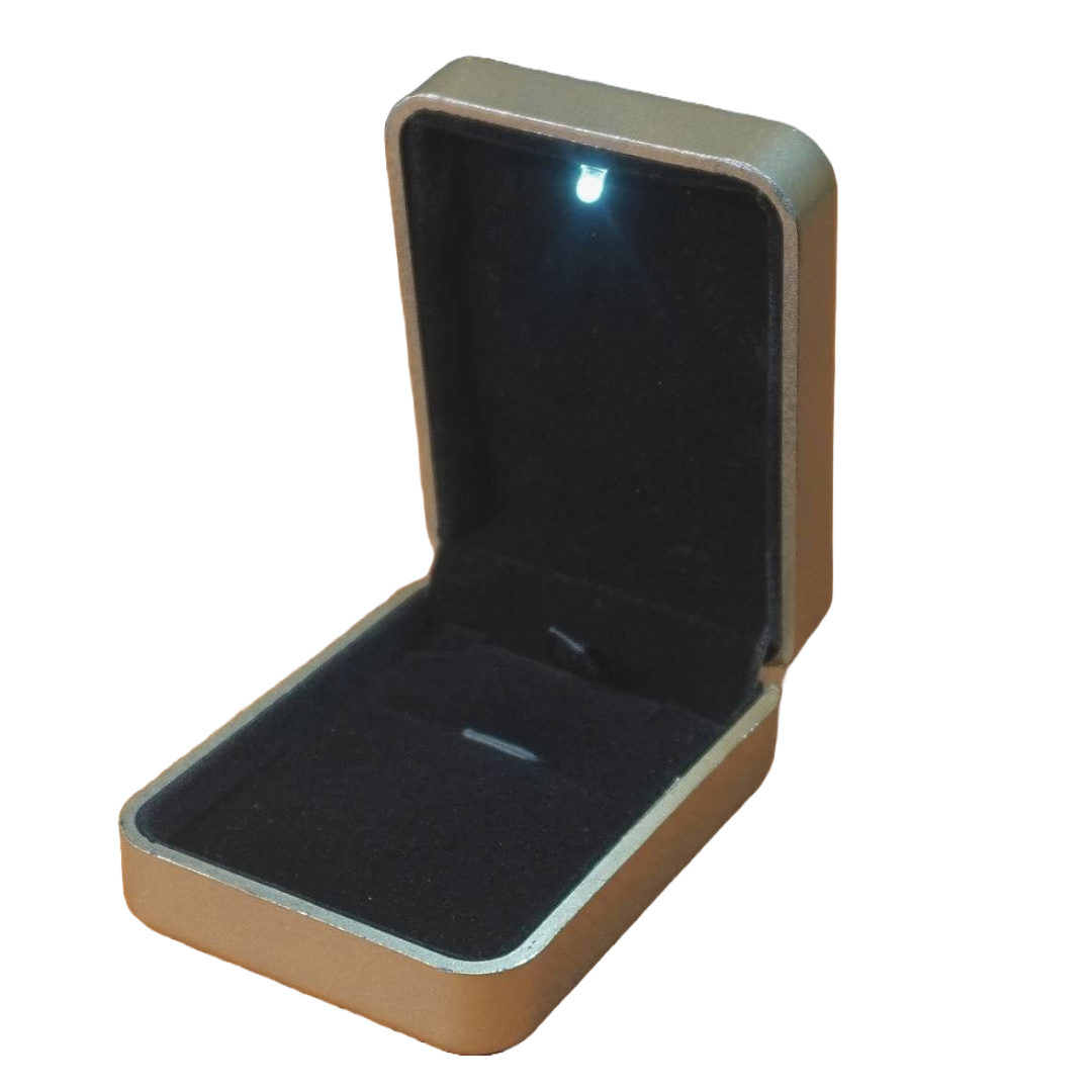 LED Small Pendant/Earrings Box with Glossy Lacquer Finish