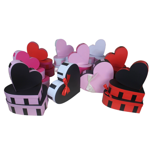 3 pcs Heart Shape Cardboard Gift Box