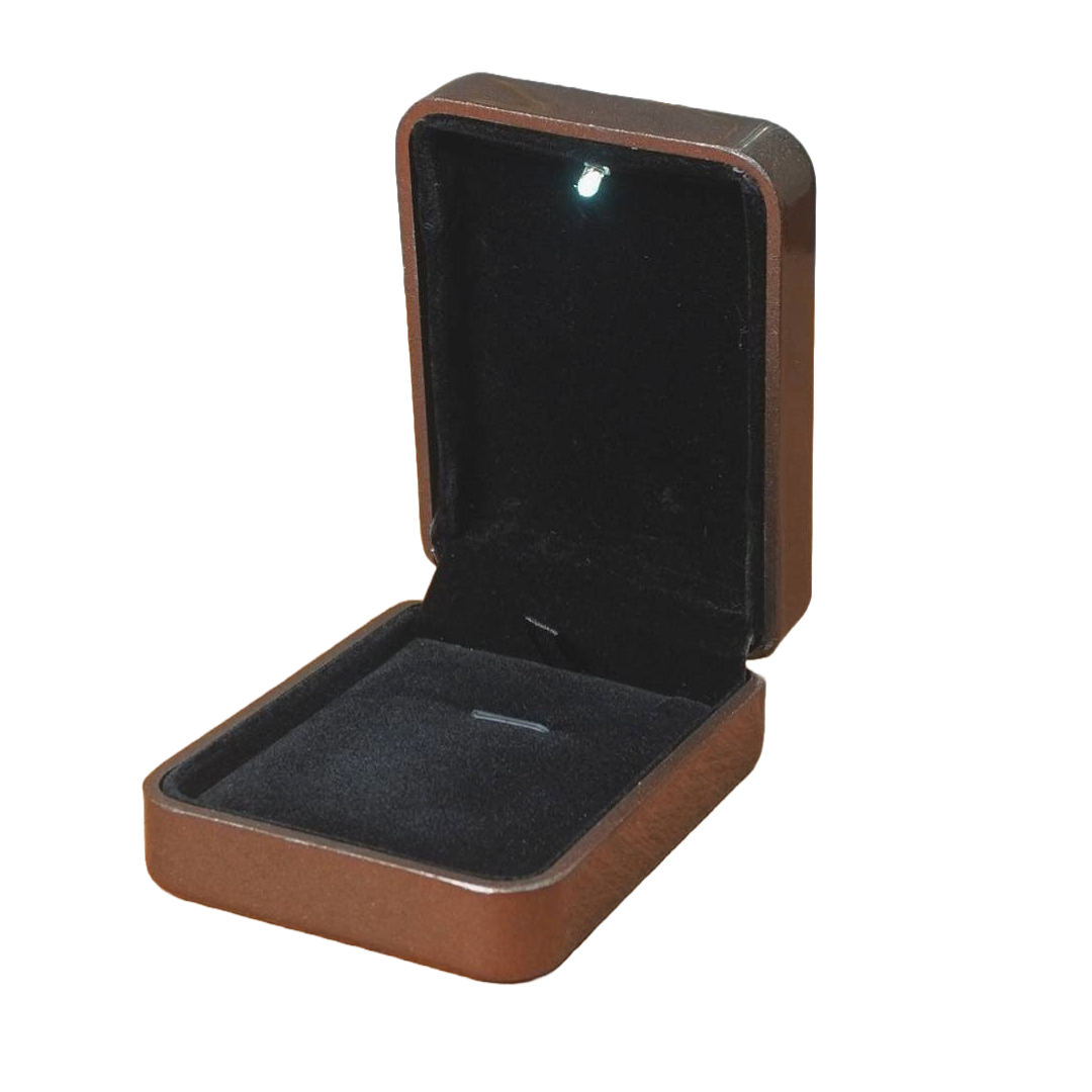 LED Small Pendant/Earrings Box with Glossy Lacquer Finish