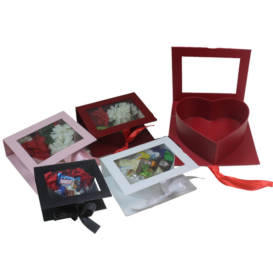 Cardboard Booklet Heart Shape Gift Box Chocolate Box
