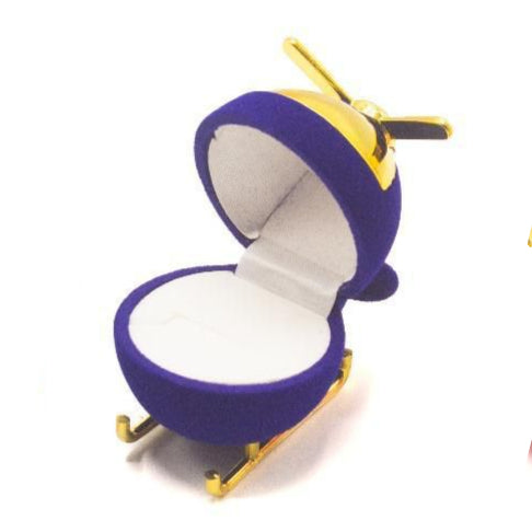 New Born Baby Velvet Helicopter Ring Box