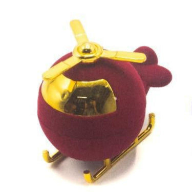 New Born Baby Velvet Helicopter Ring Box