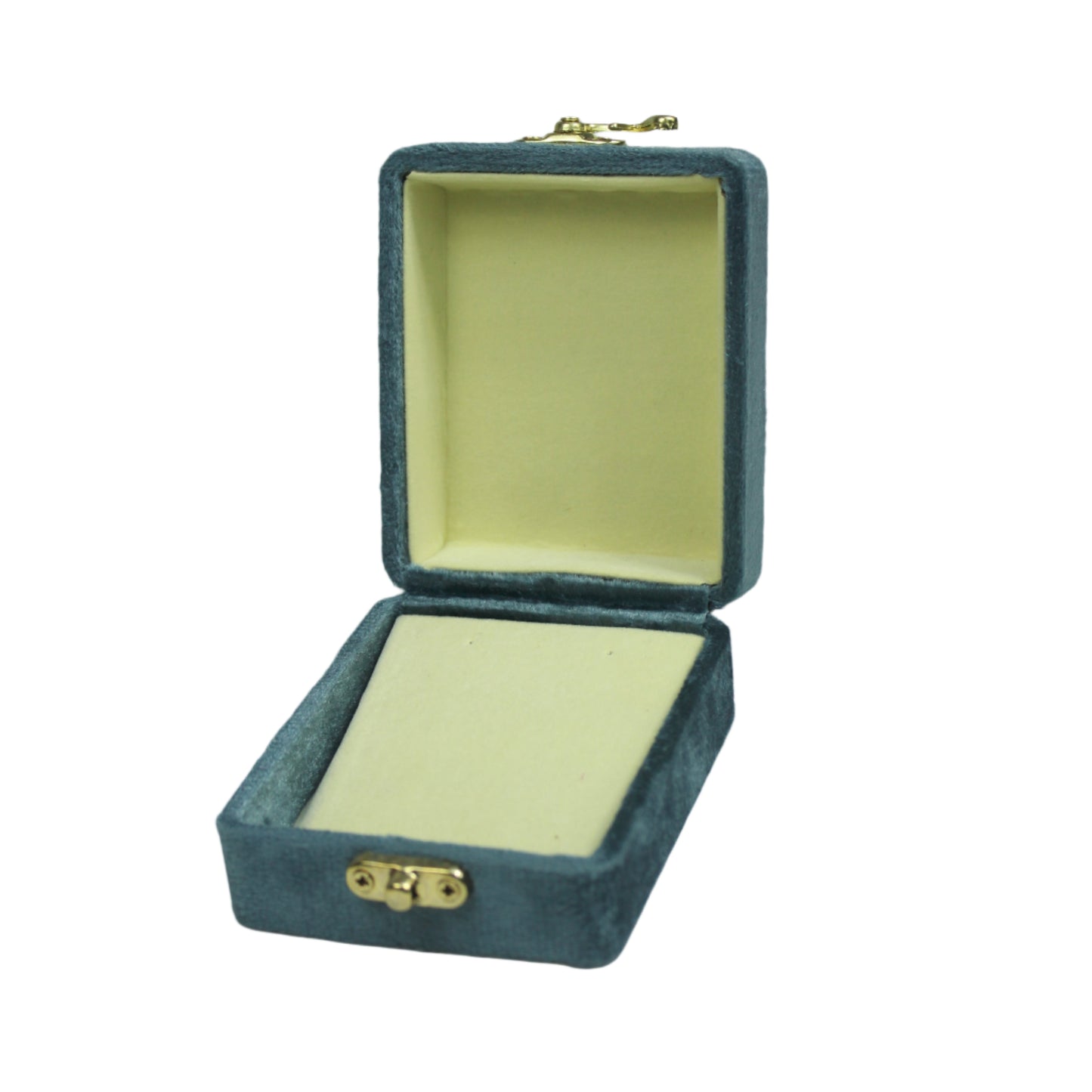 Gold Box Grey Velvet Jewelry Boxes